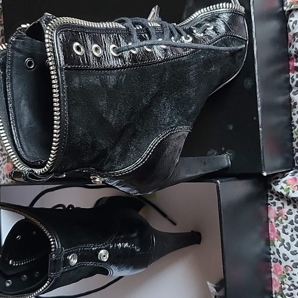 Alexander Wang Zip Heeled Boots Size 7 - Picture 2 of 6